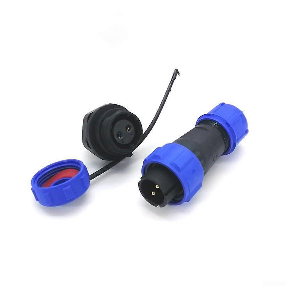 Technological plastic aviation connector,  temperature resistance and insulation (2pole) 2 Pin