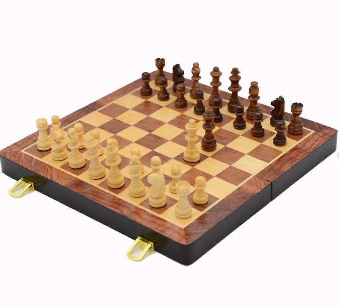 High-Quality Chess Set, Handmade Wooden Chess Board 30x30cm, Creative Decorated Table Chess, Chess Table Decoration