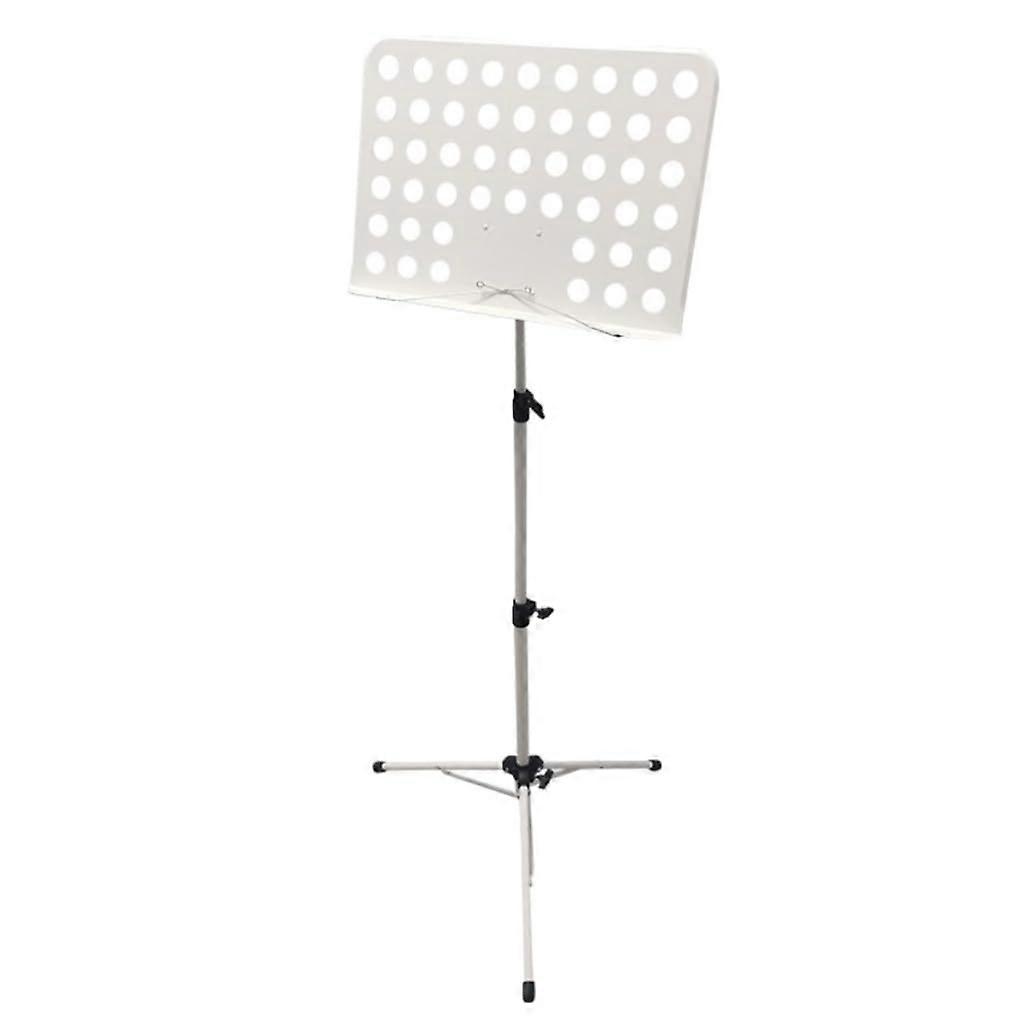 Music Stand Shelf, Foldable, Portable, Easy to Assemble (White)