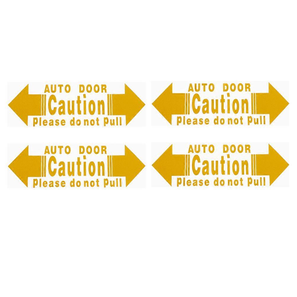 4pcs Durable PVC Car Door Warning Stickers Decals for All Vehicle Models Easy to Apply Adhesive Collision Caution Labels