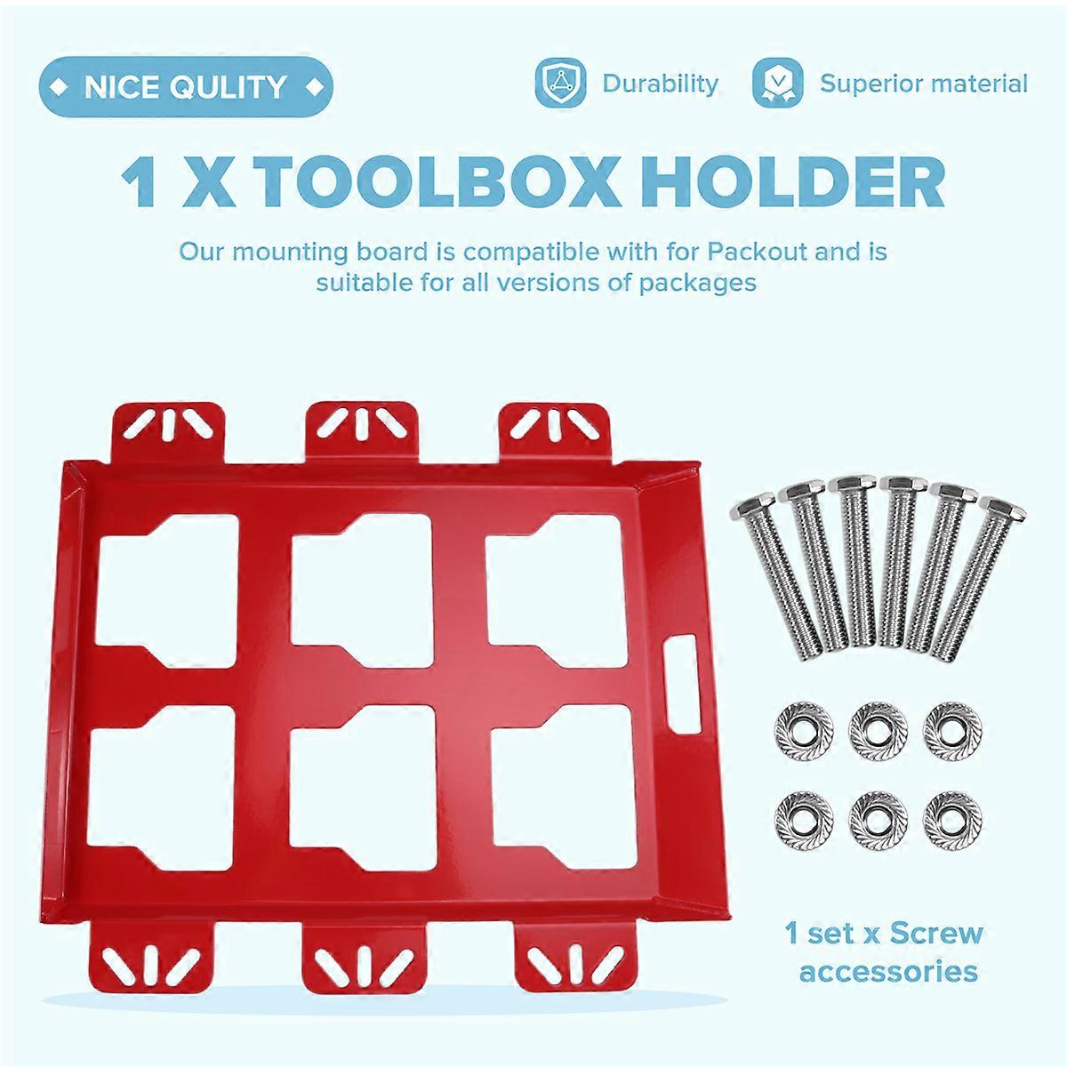 Tool Storage Rack Toolbox Holder Wall-Mounted Toolbox Rack for Tool Storage and Organization Systems