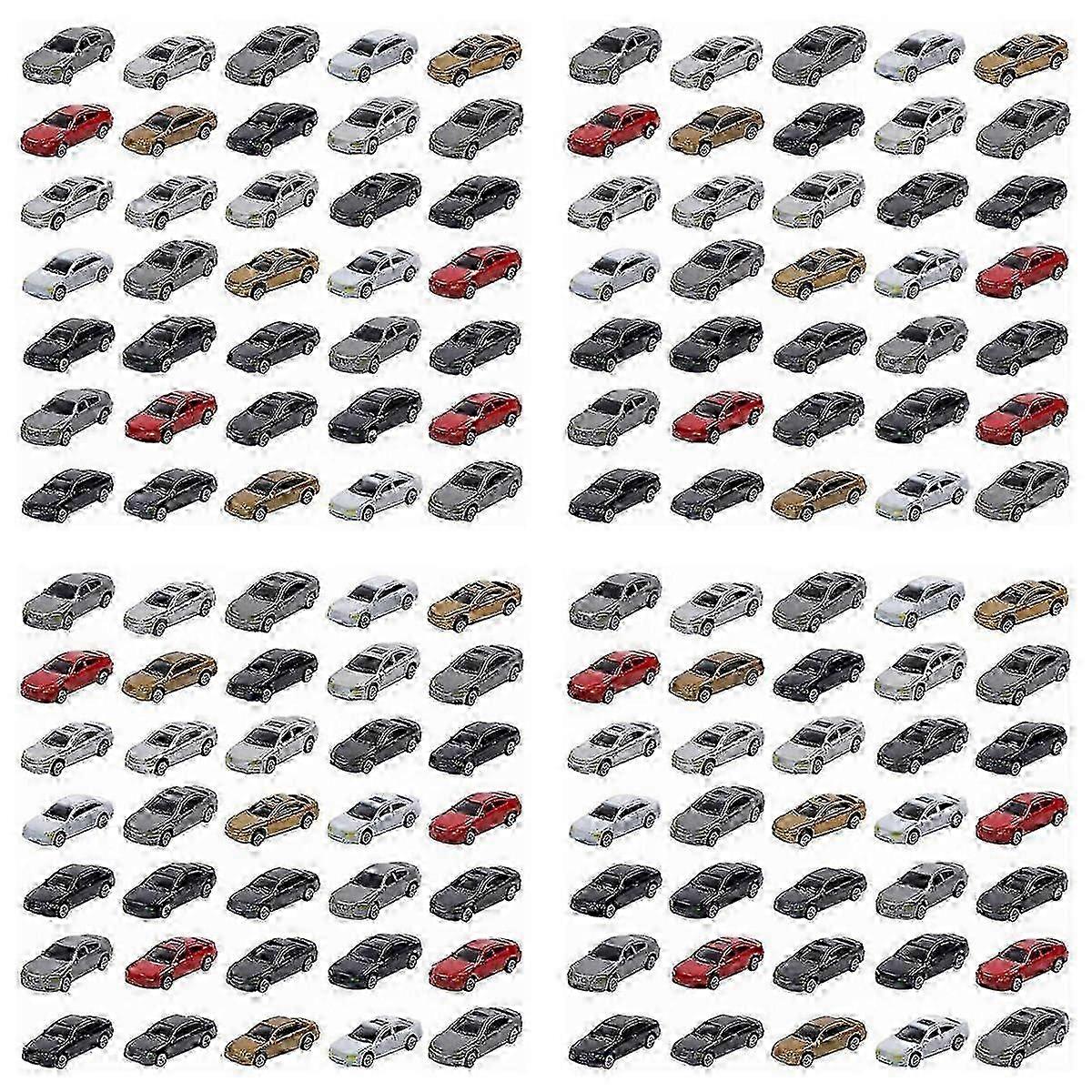200 Pcs 1:87 HO Scale Painted Model Cars - Realistic Car Models for HO/TT Scale Railway & Diorama Building