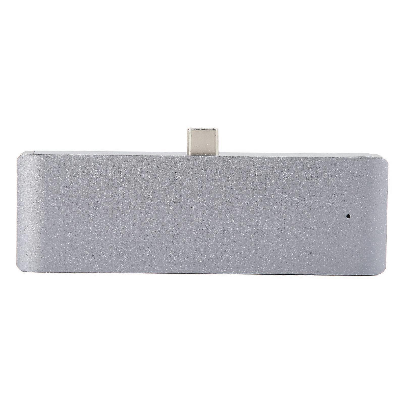 USB C Hub 4 in 1 Aluminum Alloy USB C to USB USB3.0 HDTV AUX 3.5mm USB C Splitter for OS X Tablet Pro