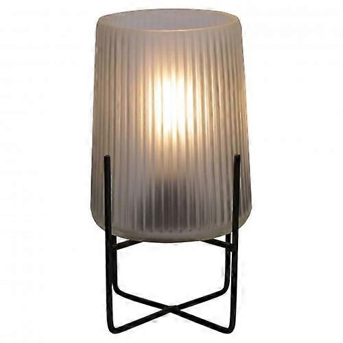 Hestia Battery Operated Glass Lamp With Stand Frosted White 12.5cm x 23cm