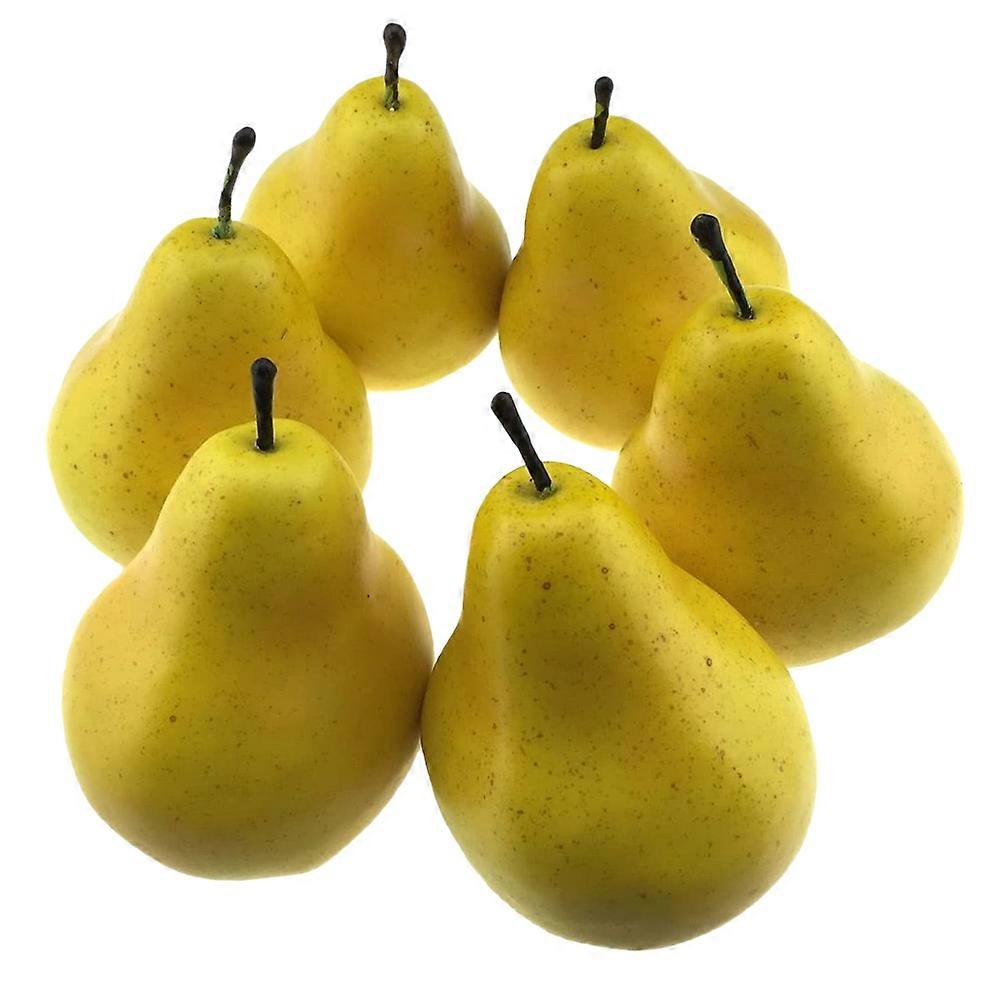 FRCOLOR 6pcs Artificial Pear Decor Funny Fake Pear Photo Props Adornment