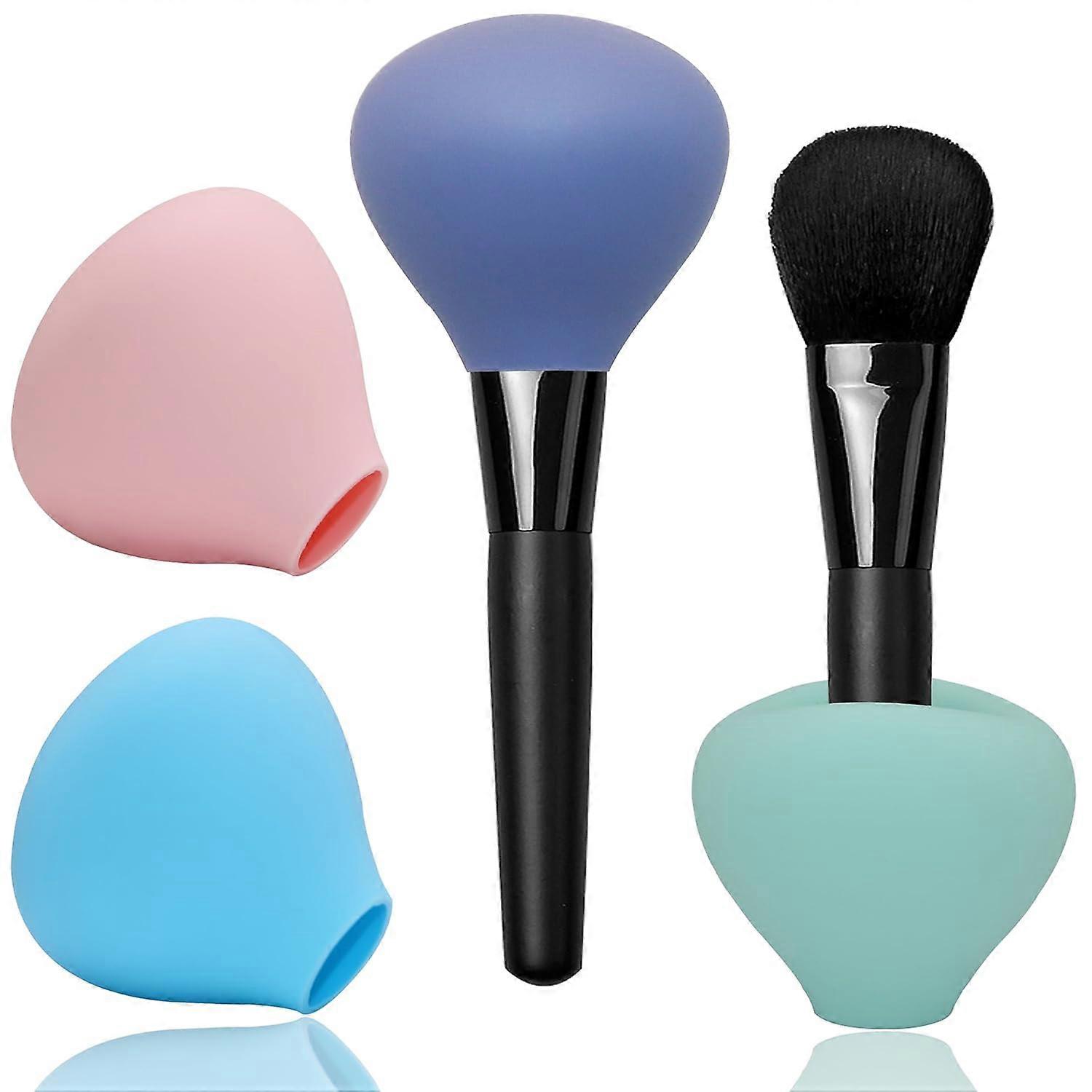 4Pack Makeup Brush Covers, Silicone Brush Organizer Case for Makeup