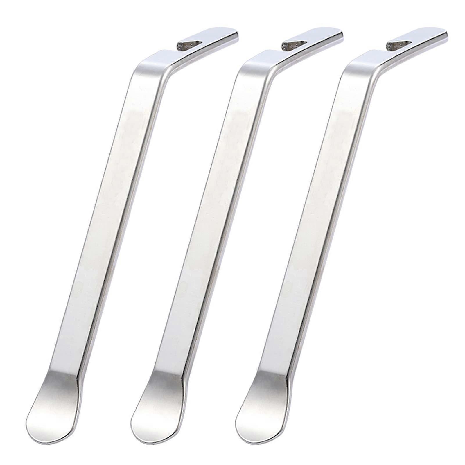 Bicycle Tyre Lever Set of 3, Metal Tyre Change Tools for Easy Bicycle Tyre Repair, Silver, Durable and Lightweight