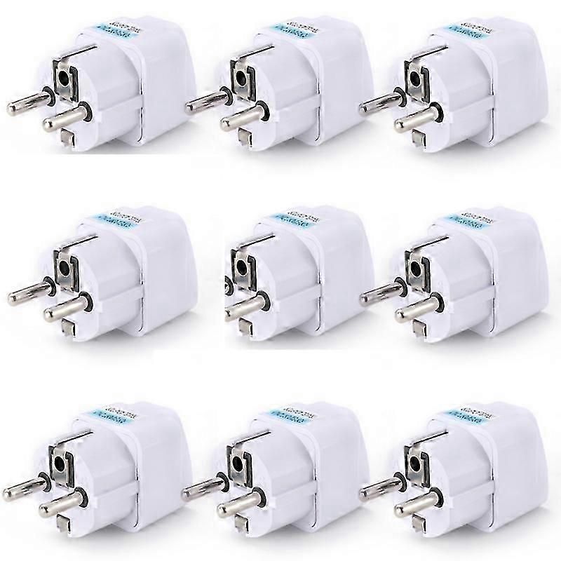 9X Evrensel Seyahat Almanca'dan AB'ye Adaptör Güç Şarj Cihazı Adaptörü Çıkış Dönüştürücü Soket Fiş Adaptörü Konnektörü