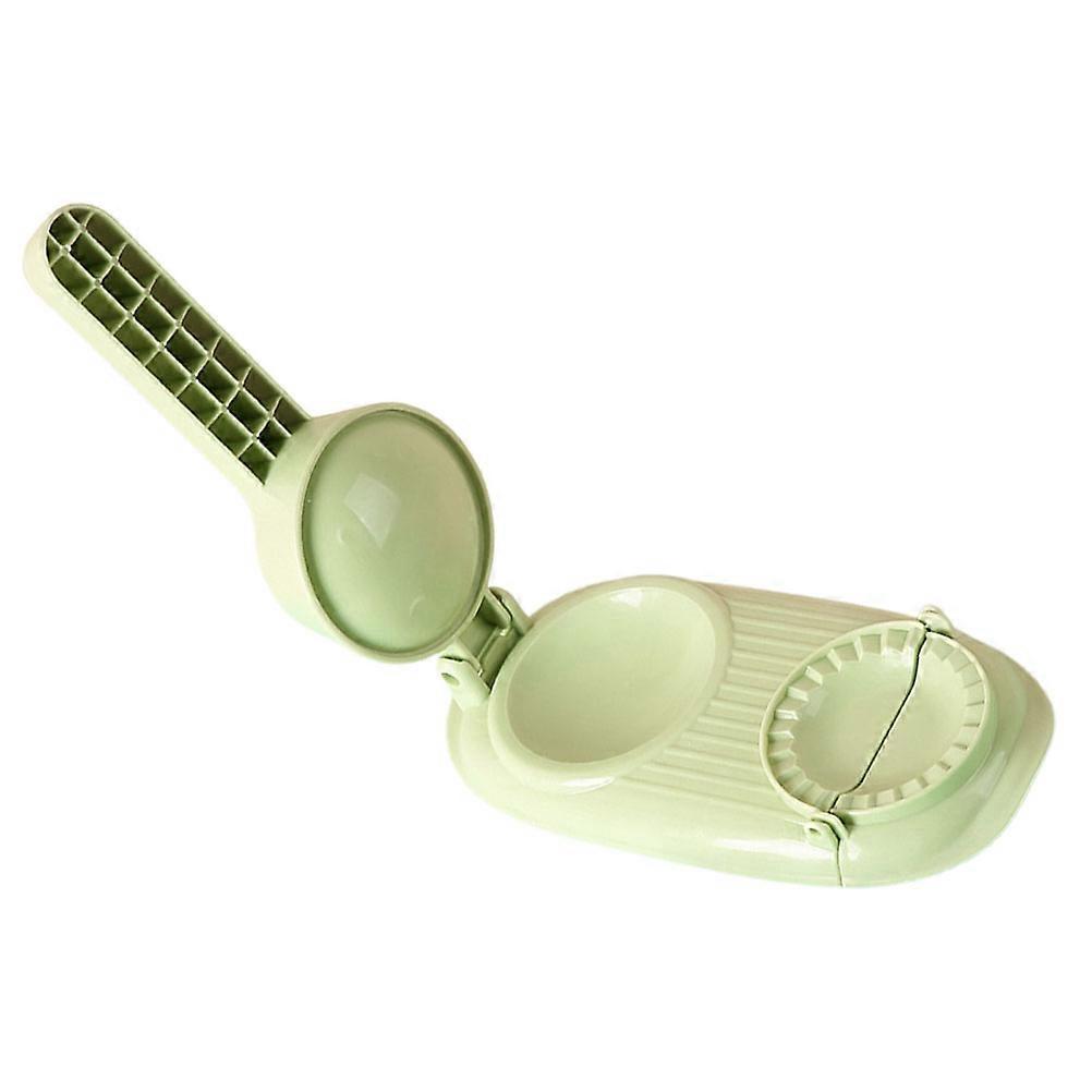 Green PP 2in1 Dumpling Maker Kitchen Gadget Easy to Use for Families and Gifts 2.4 Inches