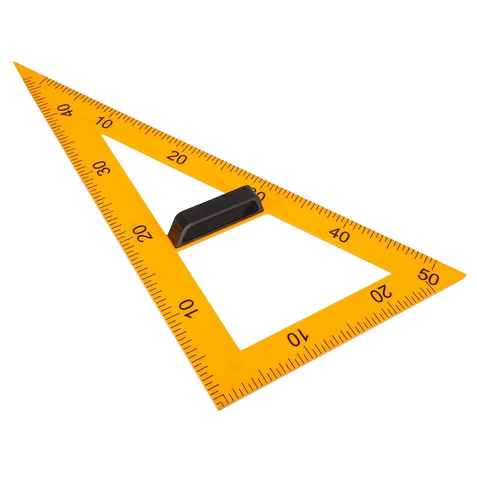 Triangle Ruler Set with Magnet Function, Removable Handle, Yellow, Ideal for Math Classrooms, Teachers, and Students