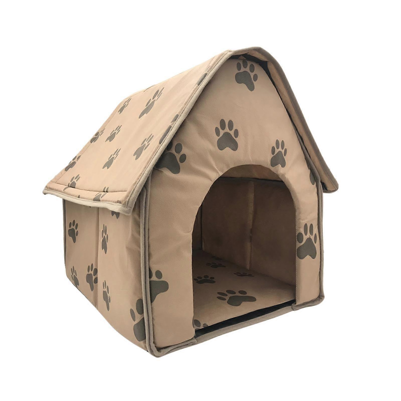 Cat Bed Dog Bed House Kennel Portable Non-Slip Warm Kitty Nest for Small Pets Soft Plush Cave Basket