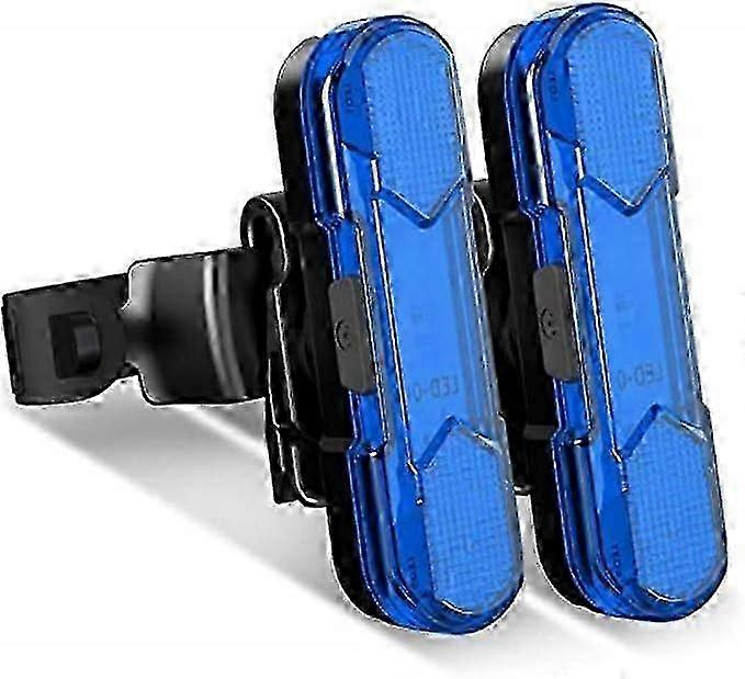 2-Pack USB Rechargeable Bicycle Tail Lights - 360° Rotatable Waterproof Rear Lights with 4 Flashing Modes for Cycling Safety Warning