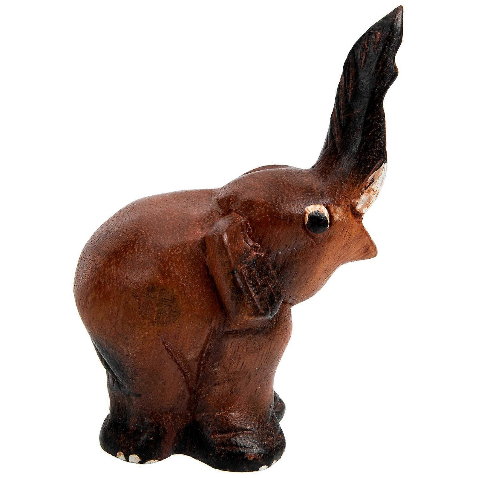 Elephant Shaped Musical Hand Painted Wooden Statue for Home Decor – Enhances Concentration and Intelligence, Unique Design