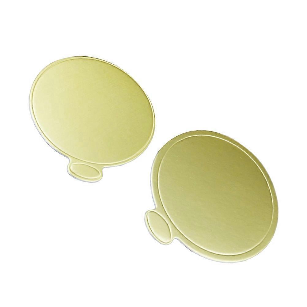 Golden Mousse Cake Serving Base Round Disposable Cardboard Cake Base for Single Portion 9cm