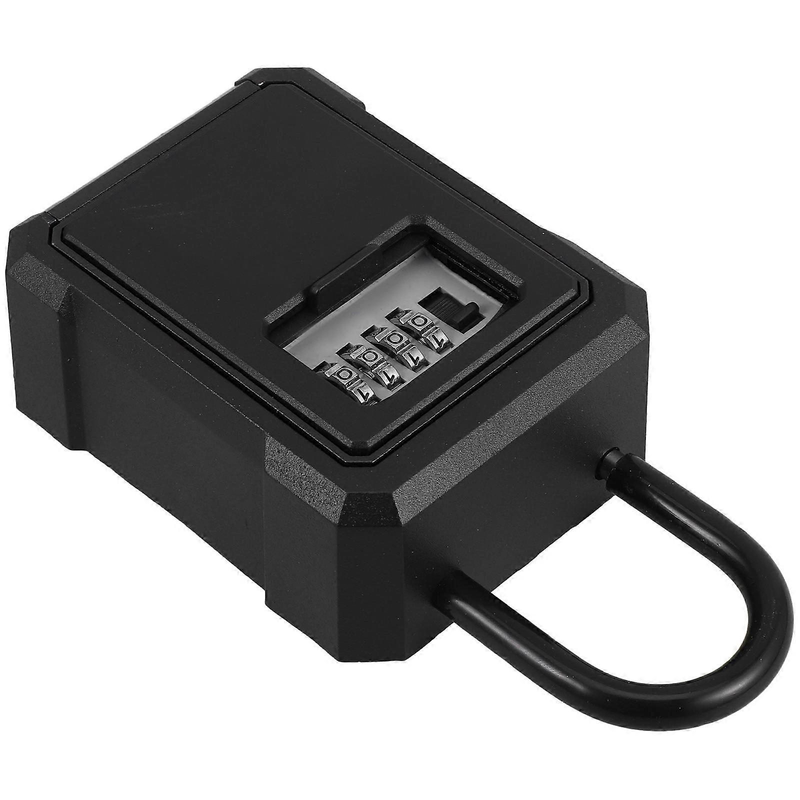 Combination Lock Small Lock Box Zinc Alloy Wear Resistant Rectangular Hanging Design for Home Office Garage 1Set