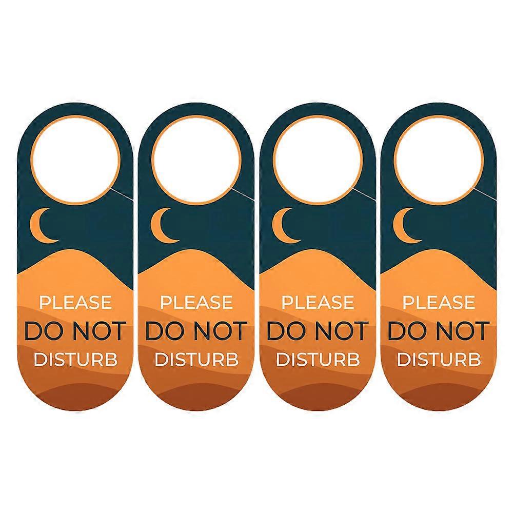 Do Not Disturb Door Sign For Office Use Copperplate Paper Rectangular Shape Privacy Protection 4Pcs
