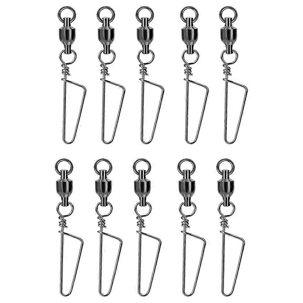 Stainless Steel Fishing – 10pcs Corrosion Resistant Swivels for Saltwater & Freshwater Fishing with Durable Ball Bearing Design for Smooth Rotation