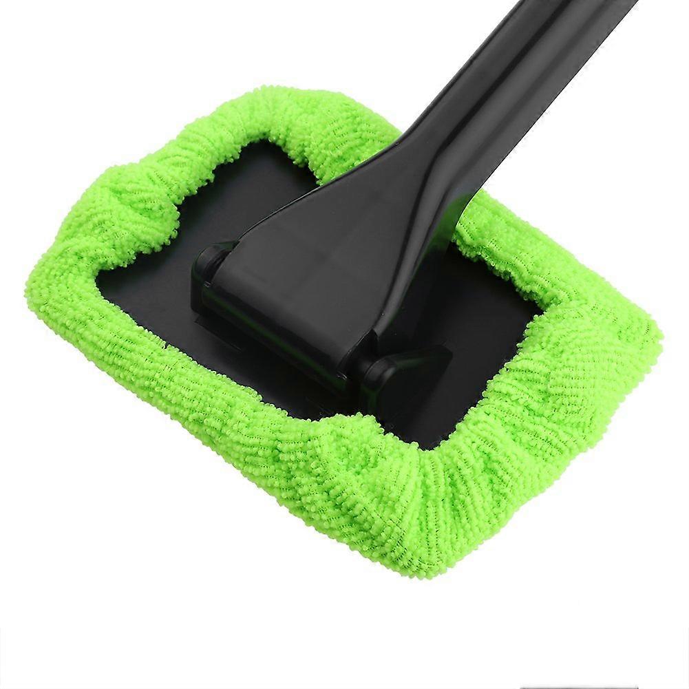 Windshield Cleaner Tool, Soft Microfiber Remove Dust, Car Window Cleaner, Glass Wiper, Car Glass Cleaner, 13.38 Inch (Green)