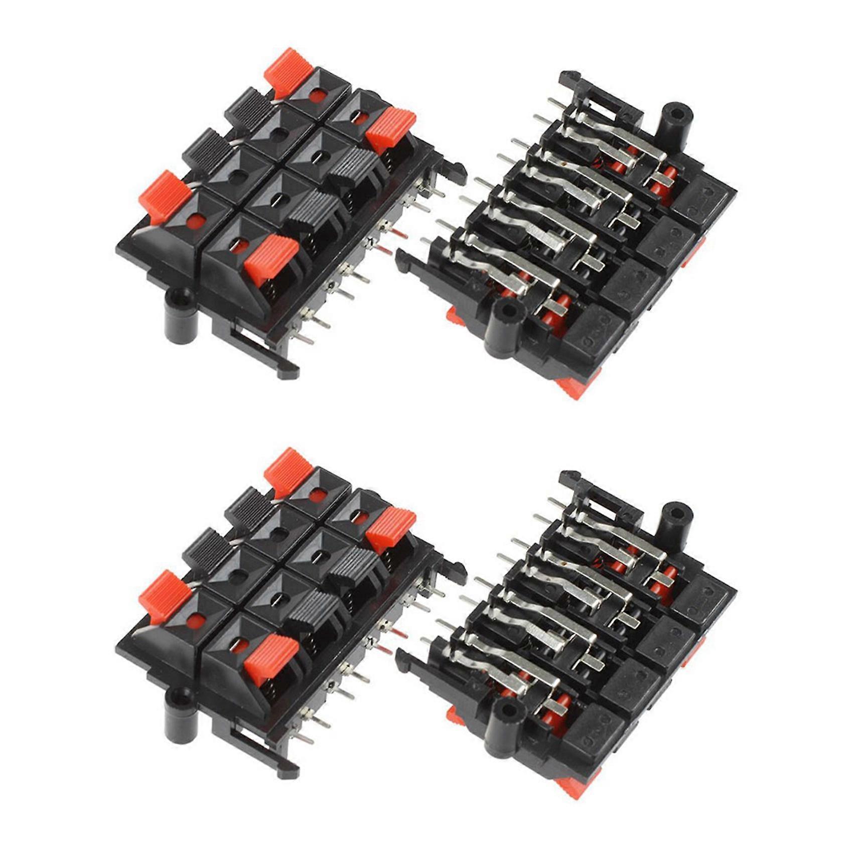 4Pcs 64X40X20mm 8 Positions Push in Jack Spring Load Speaker Terminals