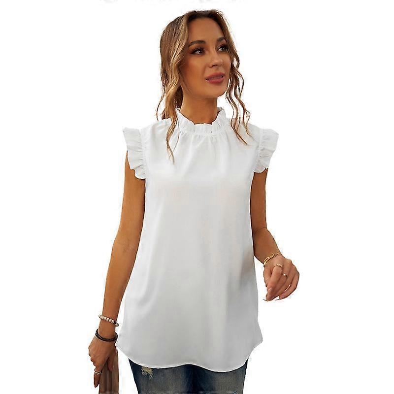 Summer Women's Solid Colour Simple Casual Sleeveless Top