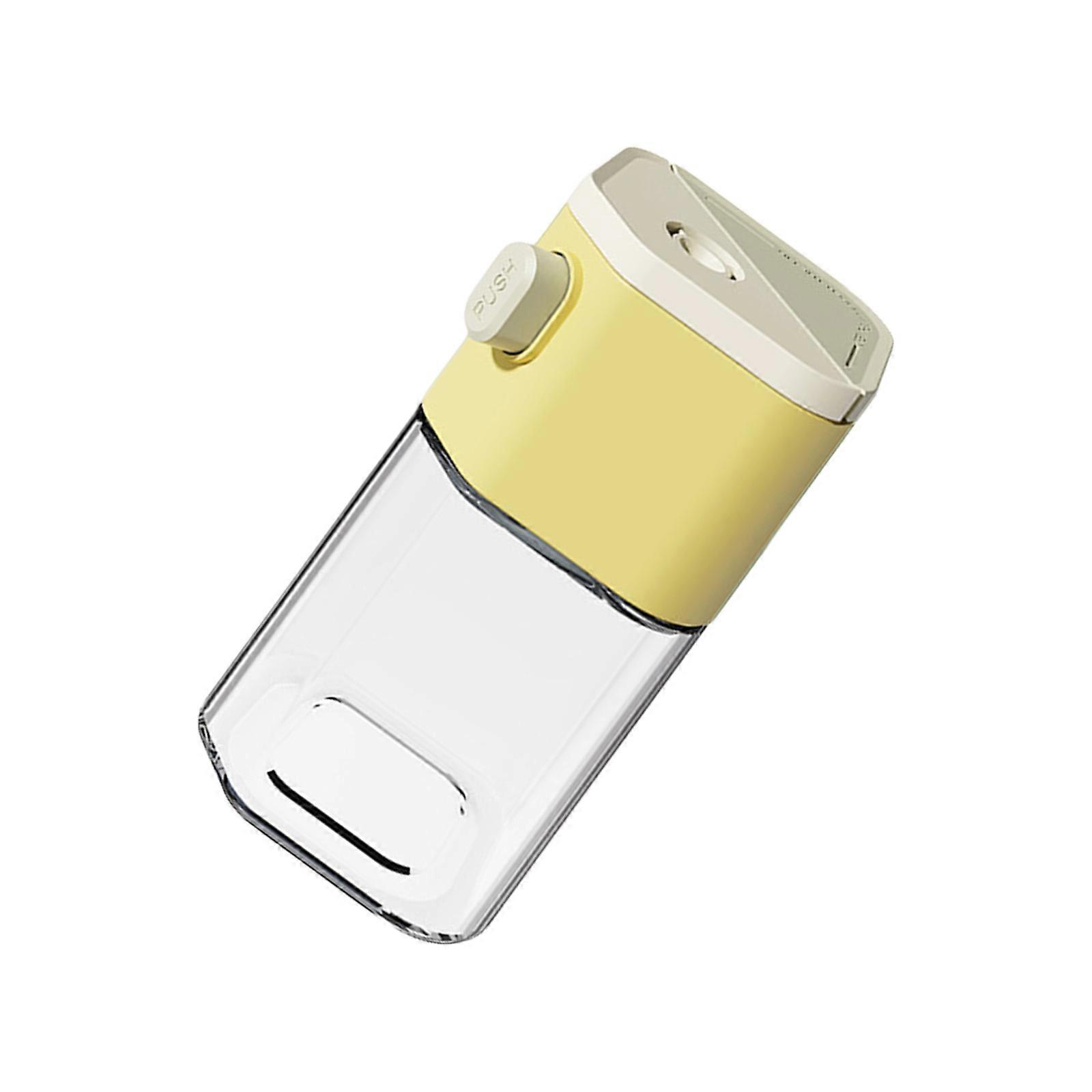 Precisions Seasoning Dispenser Glass Shaker Air Tight Seal Double Functionality Spices Container For Home Cooking  Yellow