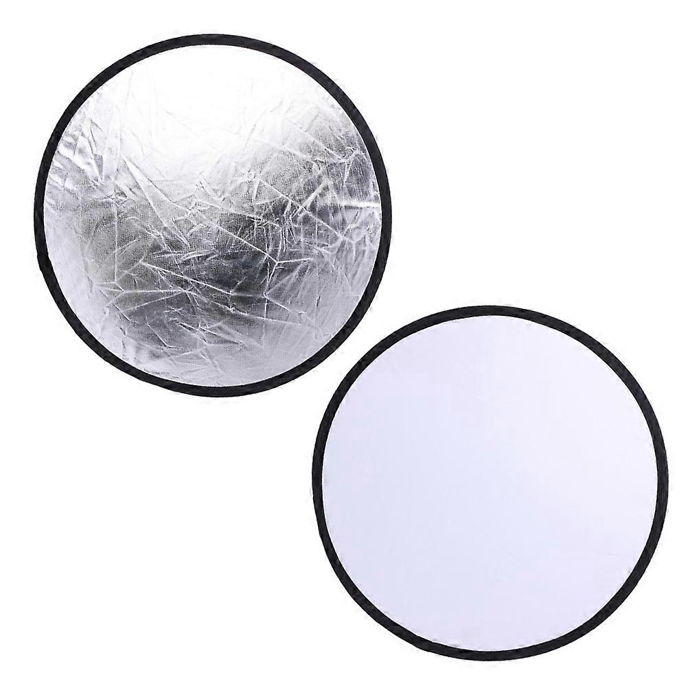Portable Photography Reflector for Better Shots with Silver Nylon Cloth 2PCS Round Shape