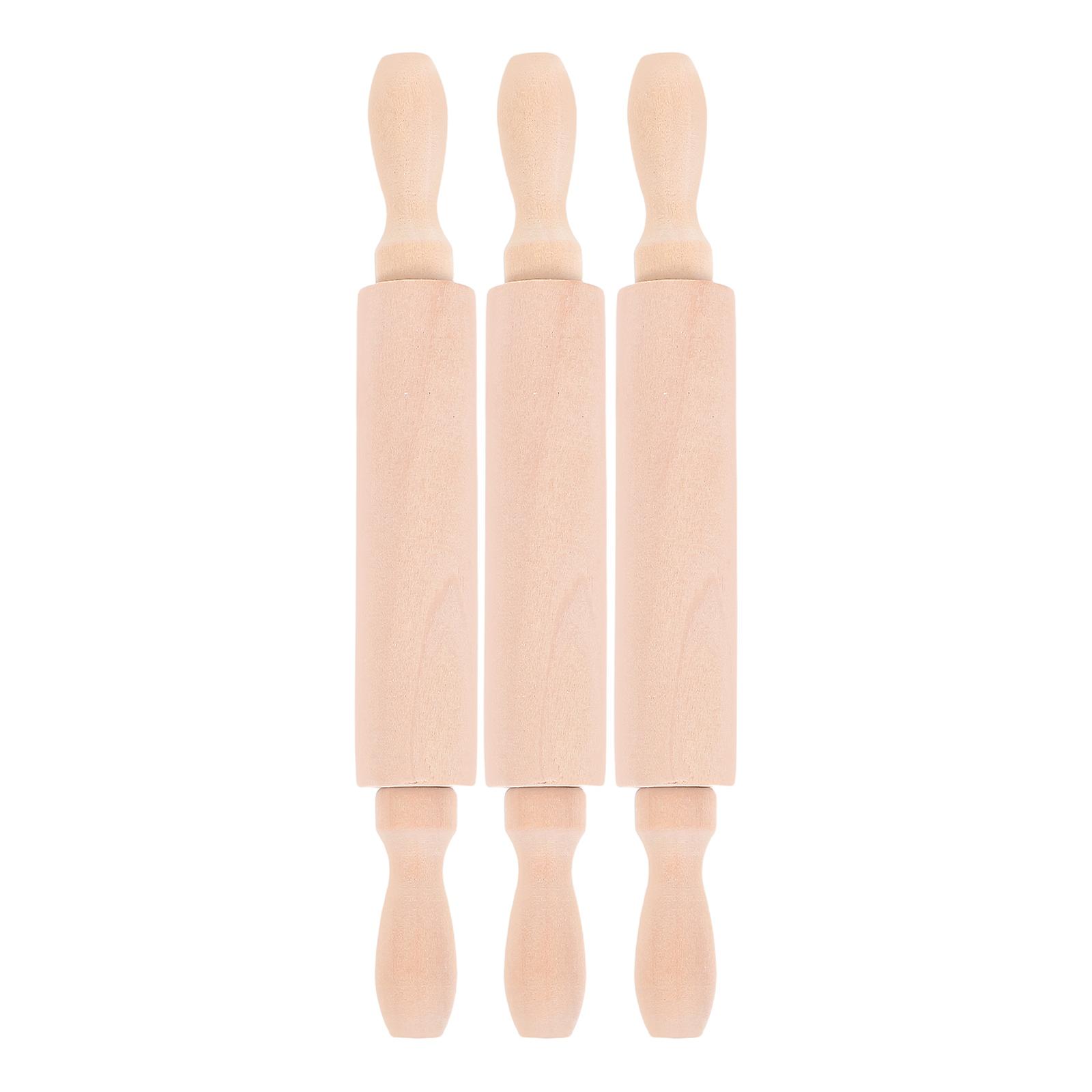 Toddler Kitchen Accessories Rolling Pin For Dough Clay Shaping Ergonomic Design 3Pcs