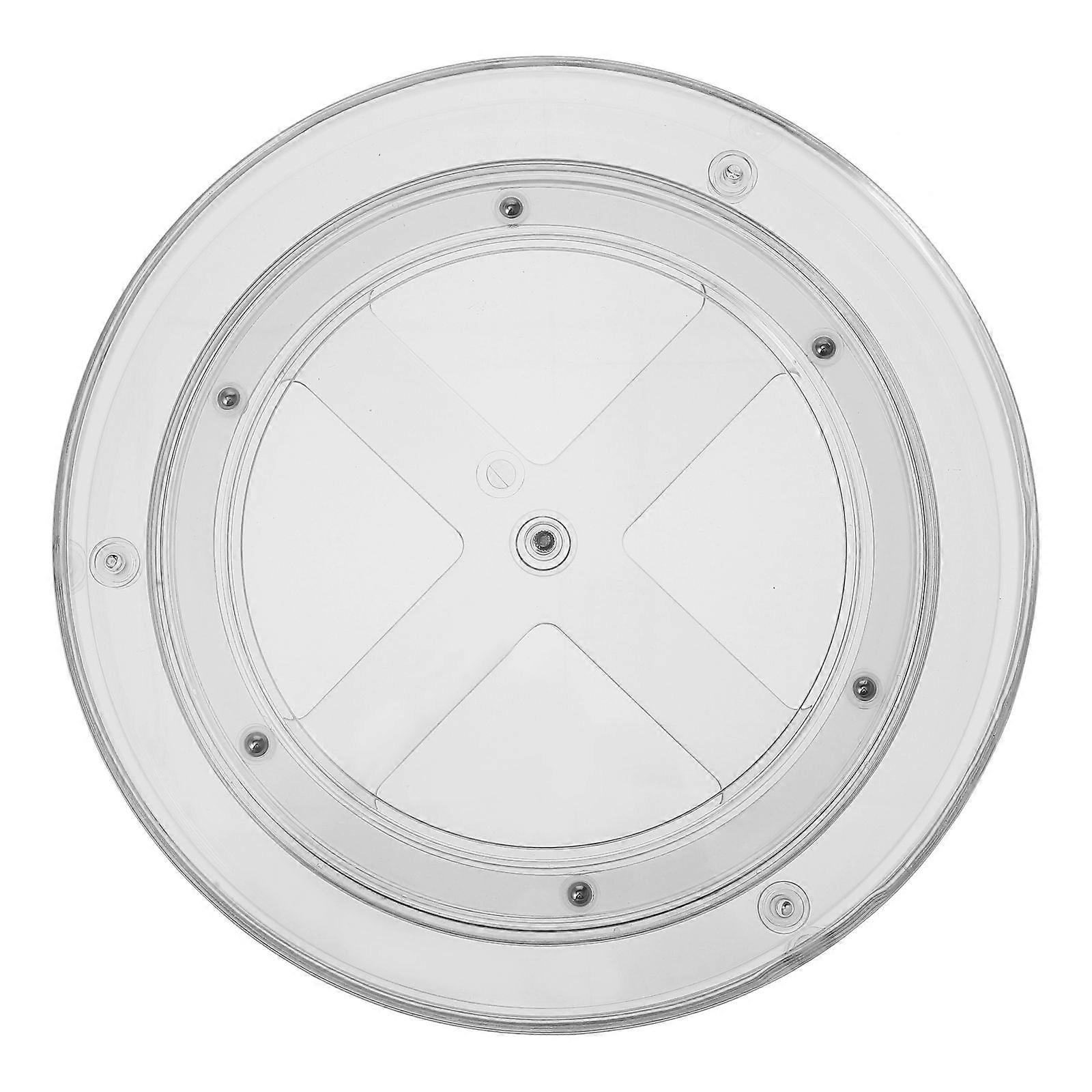 Transparent Plastic Rotating Cosmetic Rack for Teaching Easy Access to Makeup and Skincare 7.5 Inches