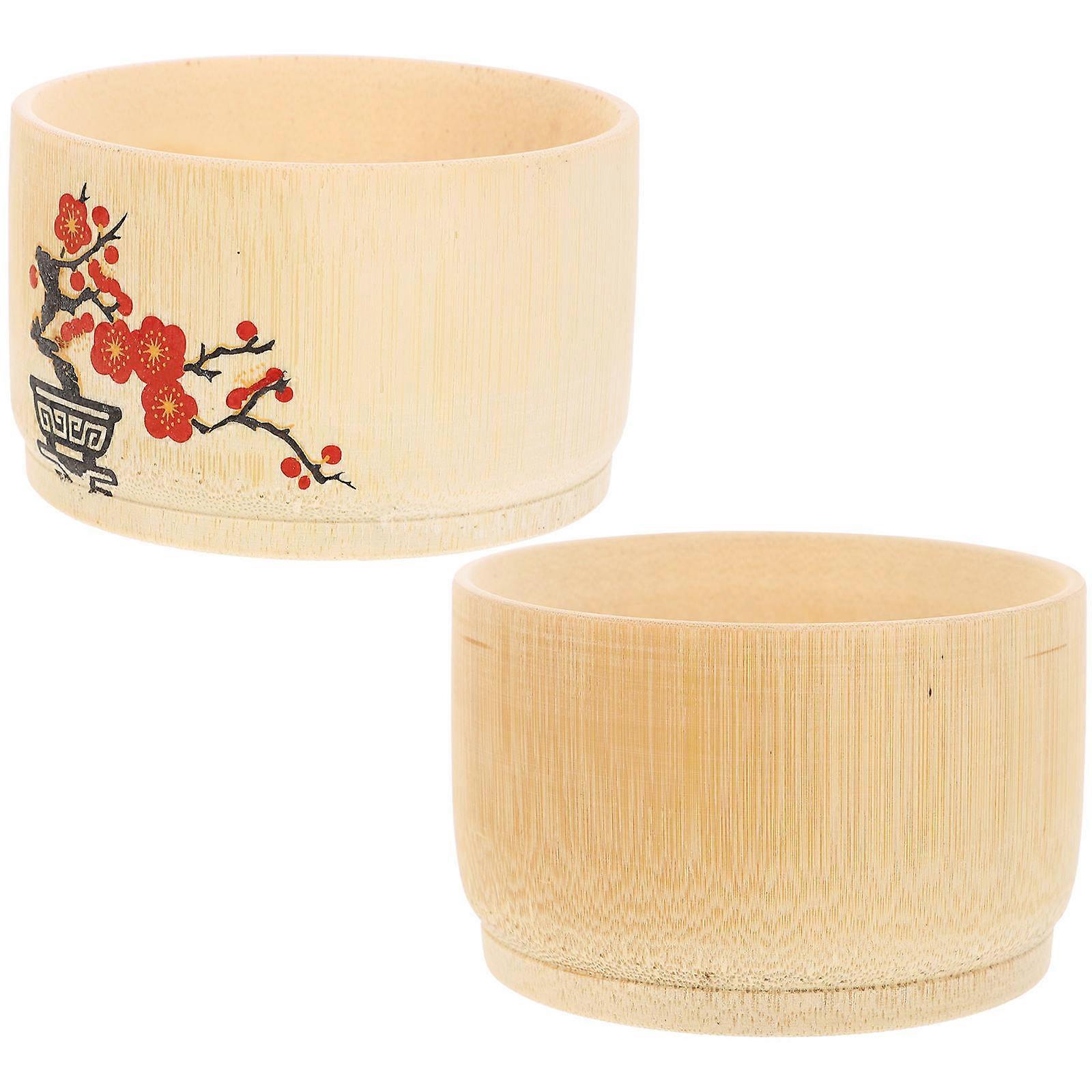 2Pcs Food Bowl Noodle Bowl Soup Serving Bowl Salad Container Deep Bowl