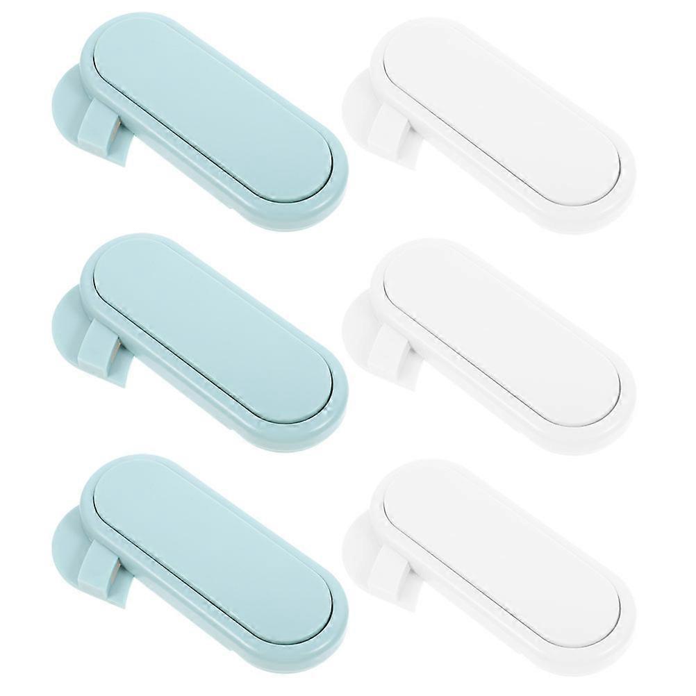 Cupboard Door Locks Prevent Opening Childproofing Home Safety Cabinets White 6Pcs