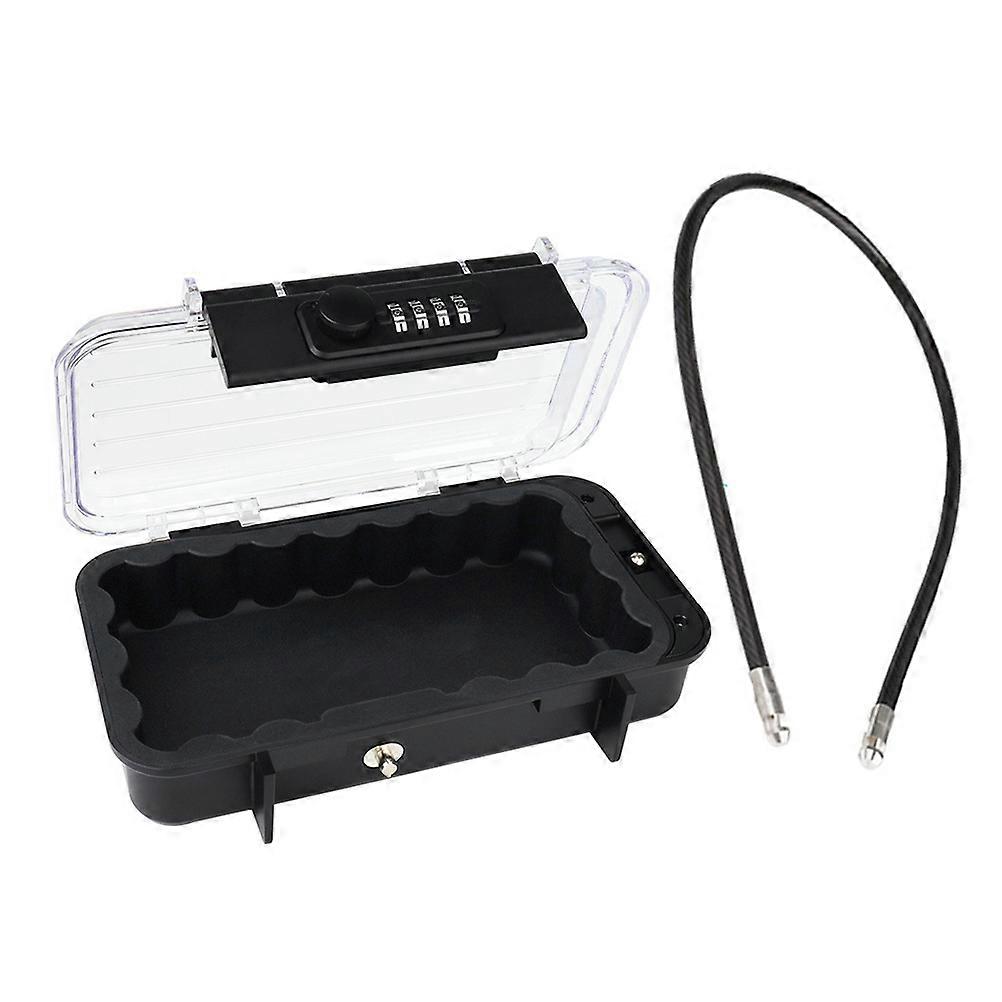 Travel Money Code Box Sturdy Storage Holder Portable Lock Protection for Valuables Rectangular Shape Simple Design 1Pcs