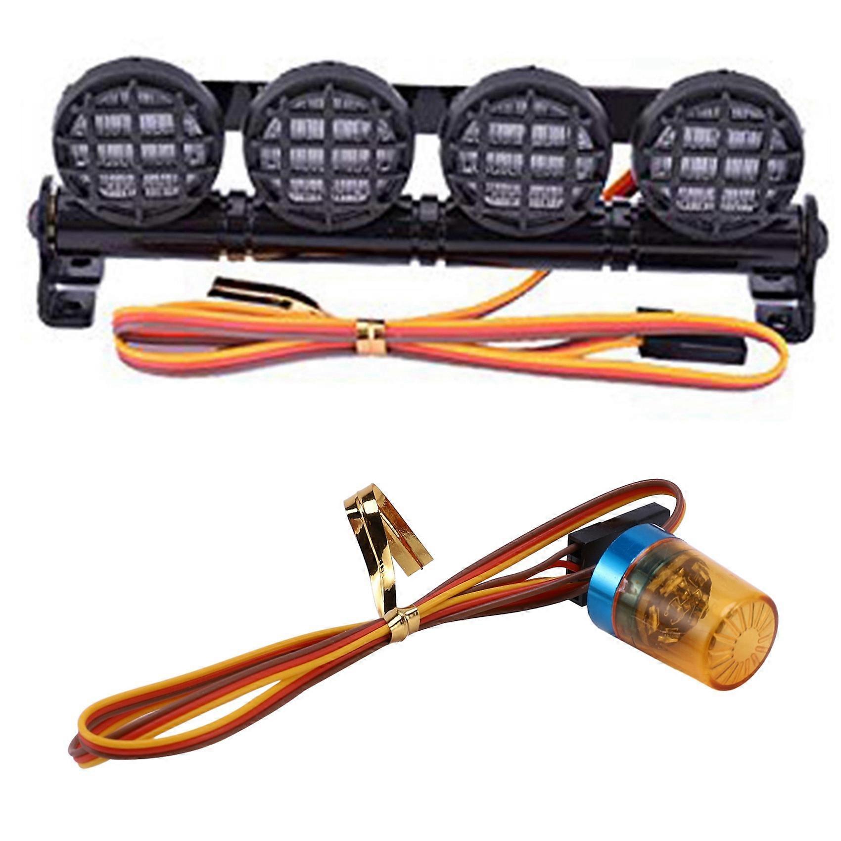 2 Pcs Multi-Function LED Lamp Strobing-Blasting/Flashing/Rotating Light, Yellow & Black