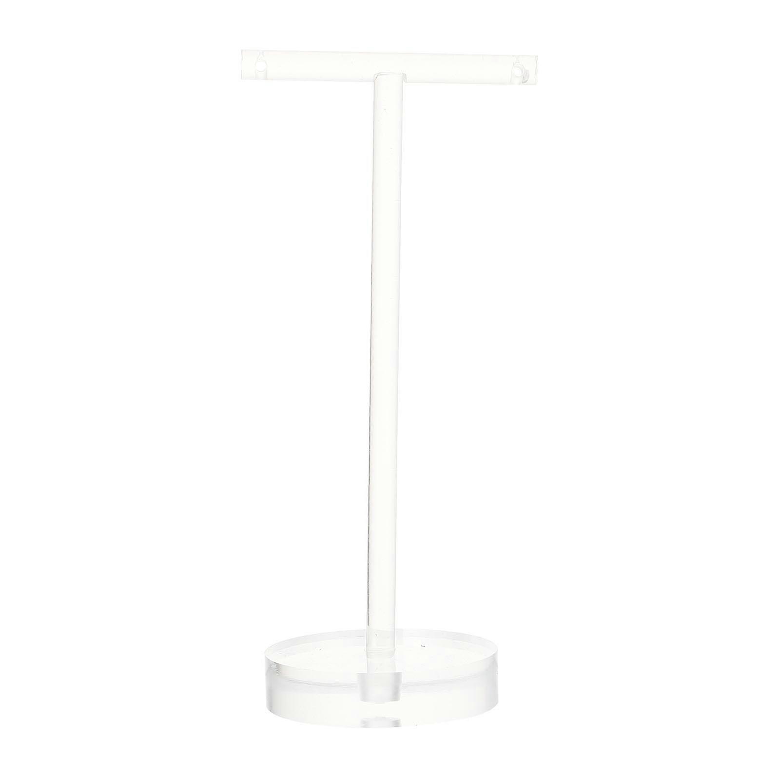 Earring Storage Rack for Organization and Display Made of Acrylic Transparent T Shape
