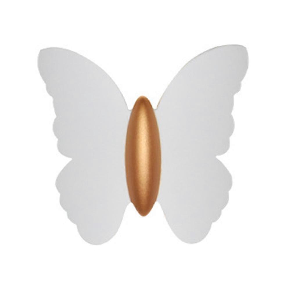 Elegant White Wall Mounted Lamp with Butterflies Design for Home Illumination Waterproof Aluminum 12.5 Inches
