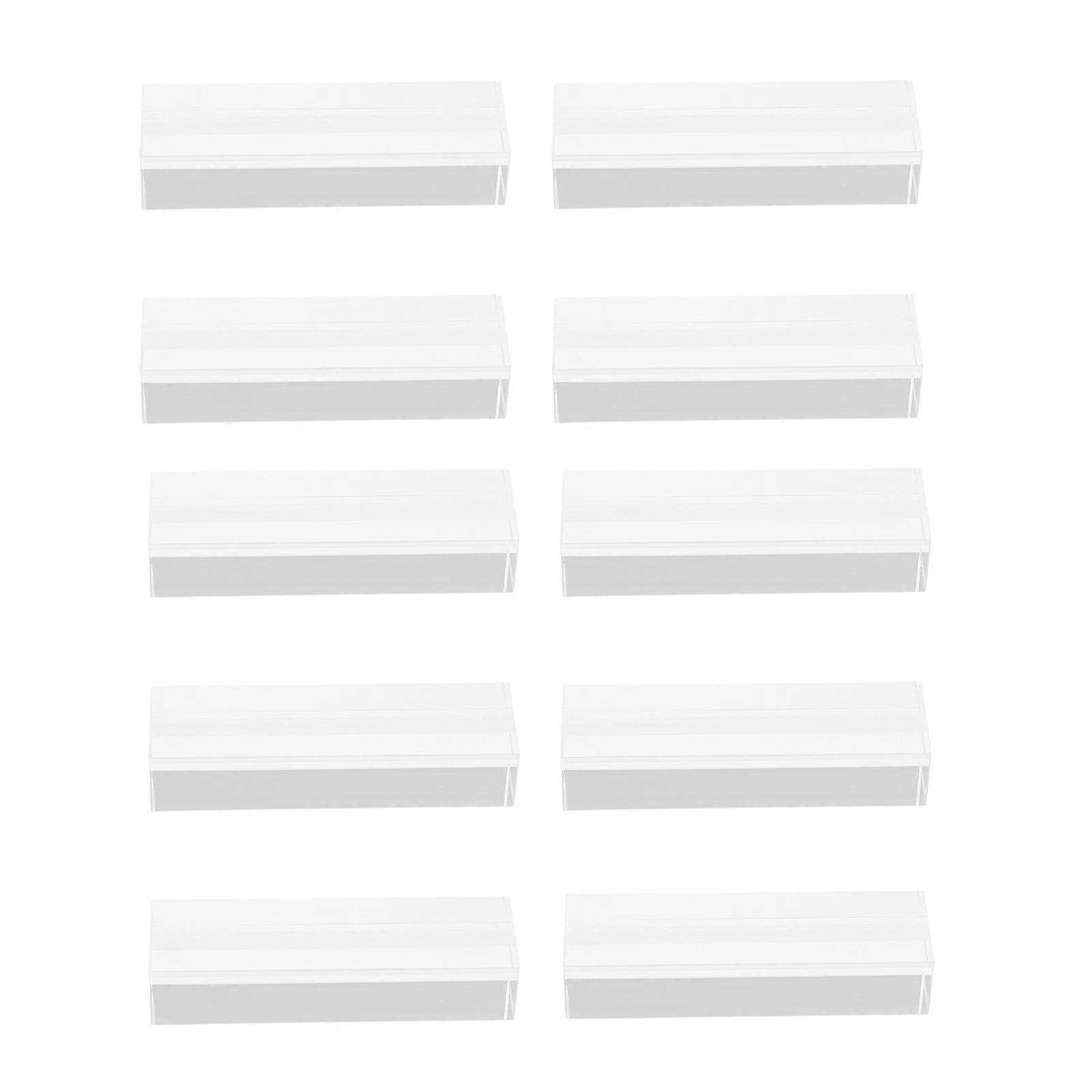 10Pcs Acrylic Place Card Holders For Event Decorations Displaying Table Number Cards 10X3CM Clear Transparent Stand