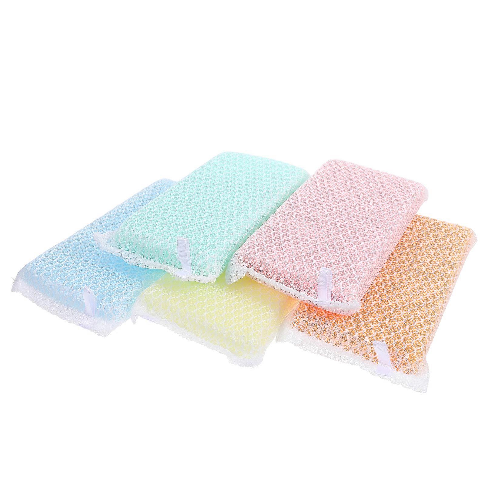 5pcs Kitchen Cleaning Sponge Versatile and Practical for Dishes Cups Bowls (Random Color)