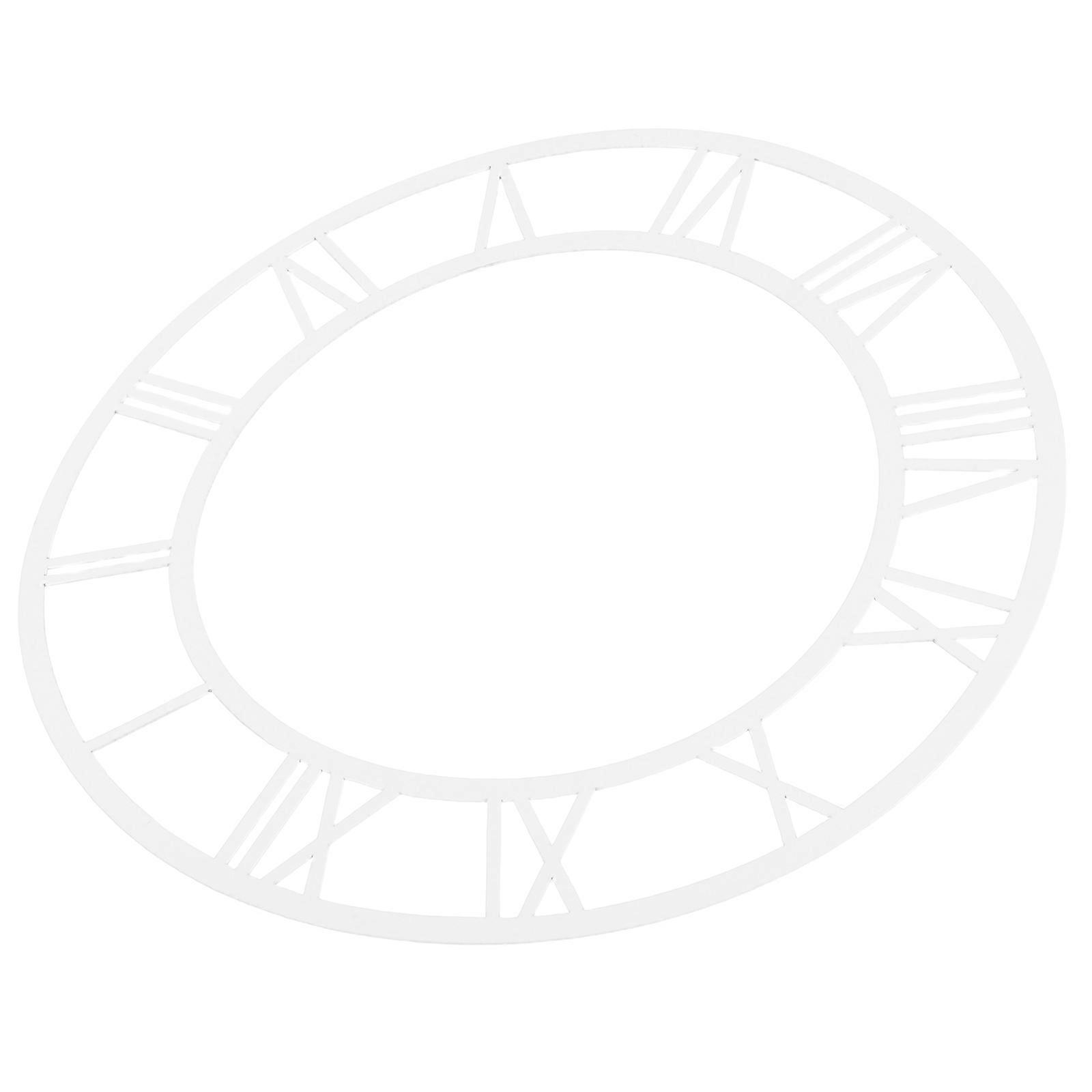 White Acrylic Roman Numeral Clock Face Decal for Wall Decor Elegant Design Versatile Use 10.5 Inches