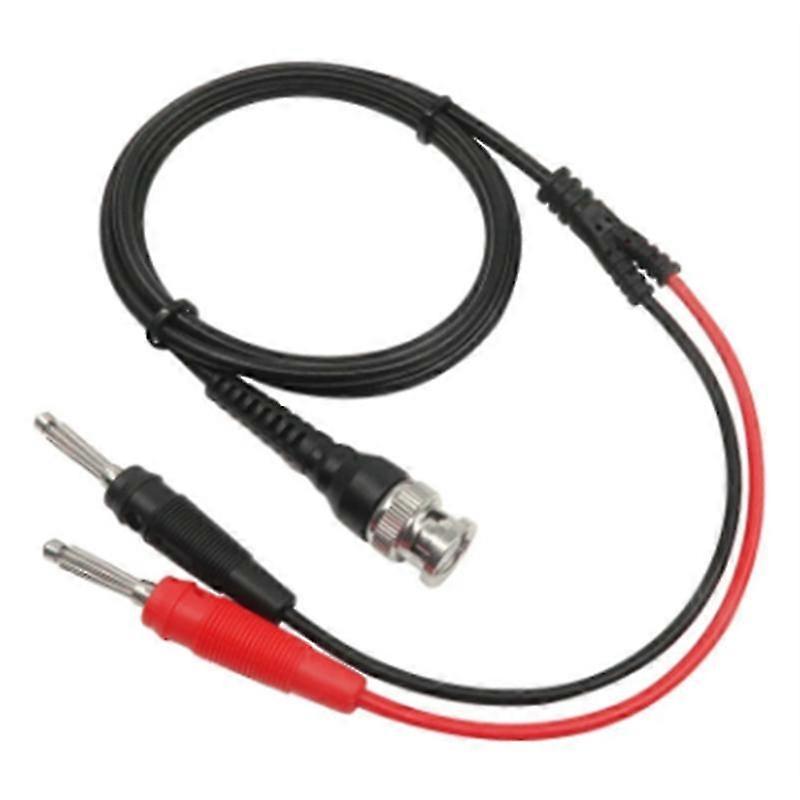 P1009 BNC To Dual 4MM Stackable Banana Plug Test Lead Probe BNC Cable suitable for Oscilloscope Sign