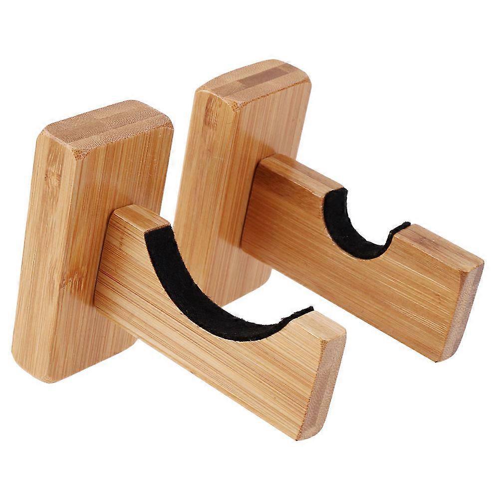 Bamboo Baseball Bat Display Case Wall Mount Holder 2 Pair Capacity, Easy Installation with Screws & Tape, Felt Lined for Secure and Pristine Storage