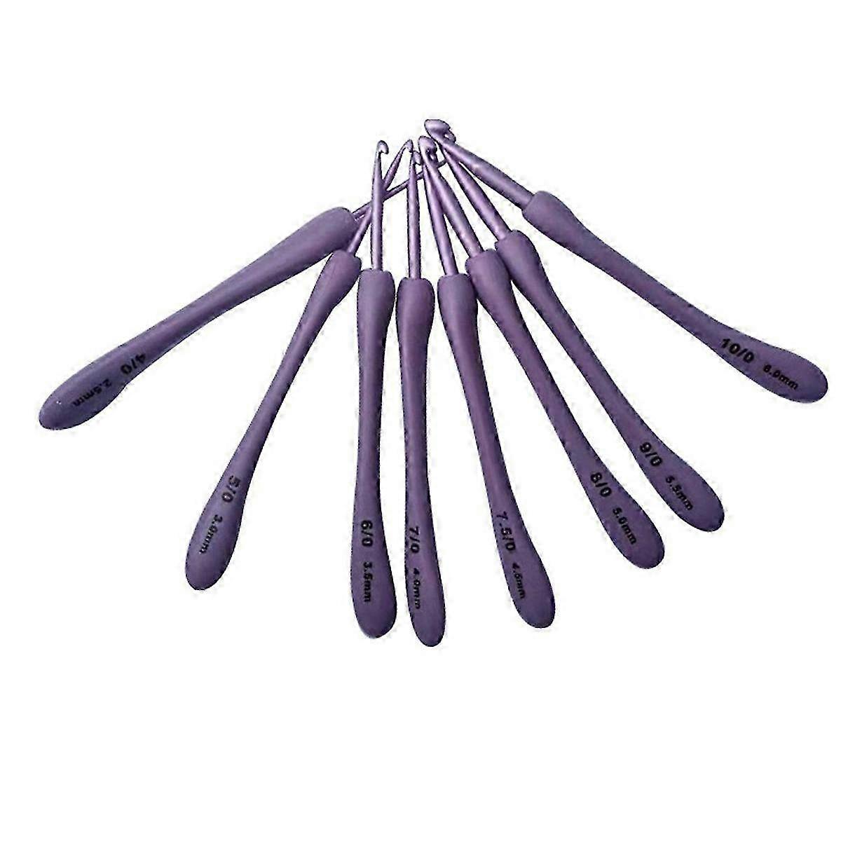 8-Piece Crochet Hooks Set for Crafting - Durable Weaving and Knitting Needles with Ergonomic Grip for Comfortable Use