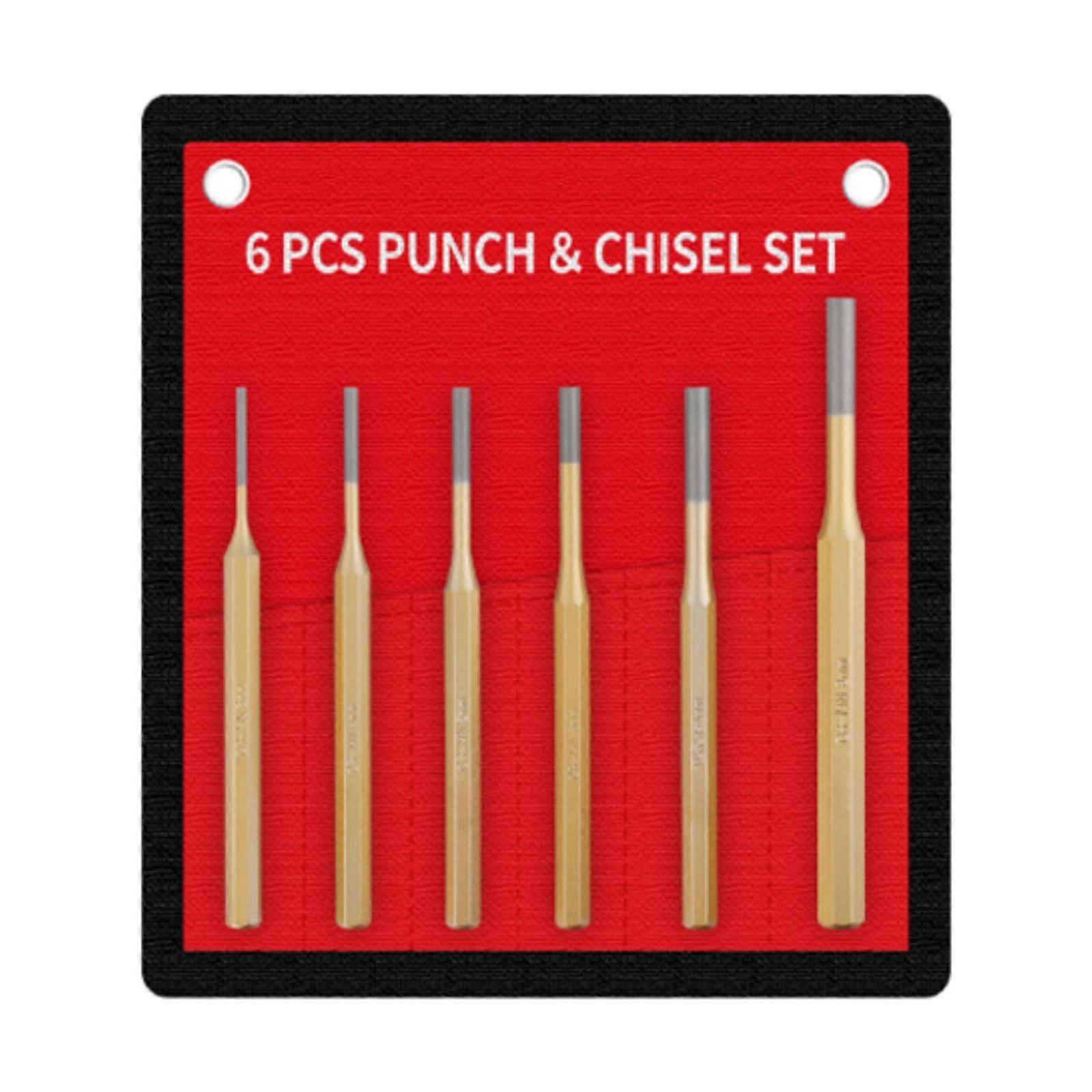 6x Cold Chisel Set Hole Positioning Punch Tool ChiselS Stoneworking Gouges