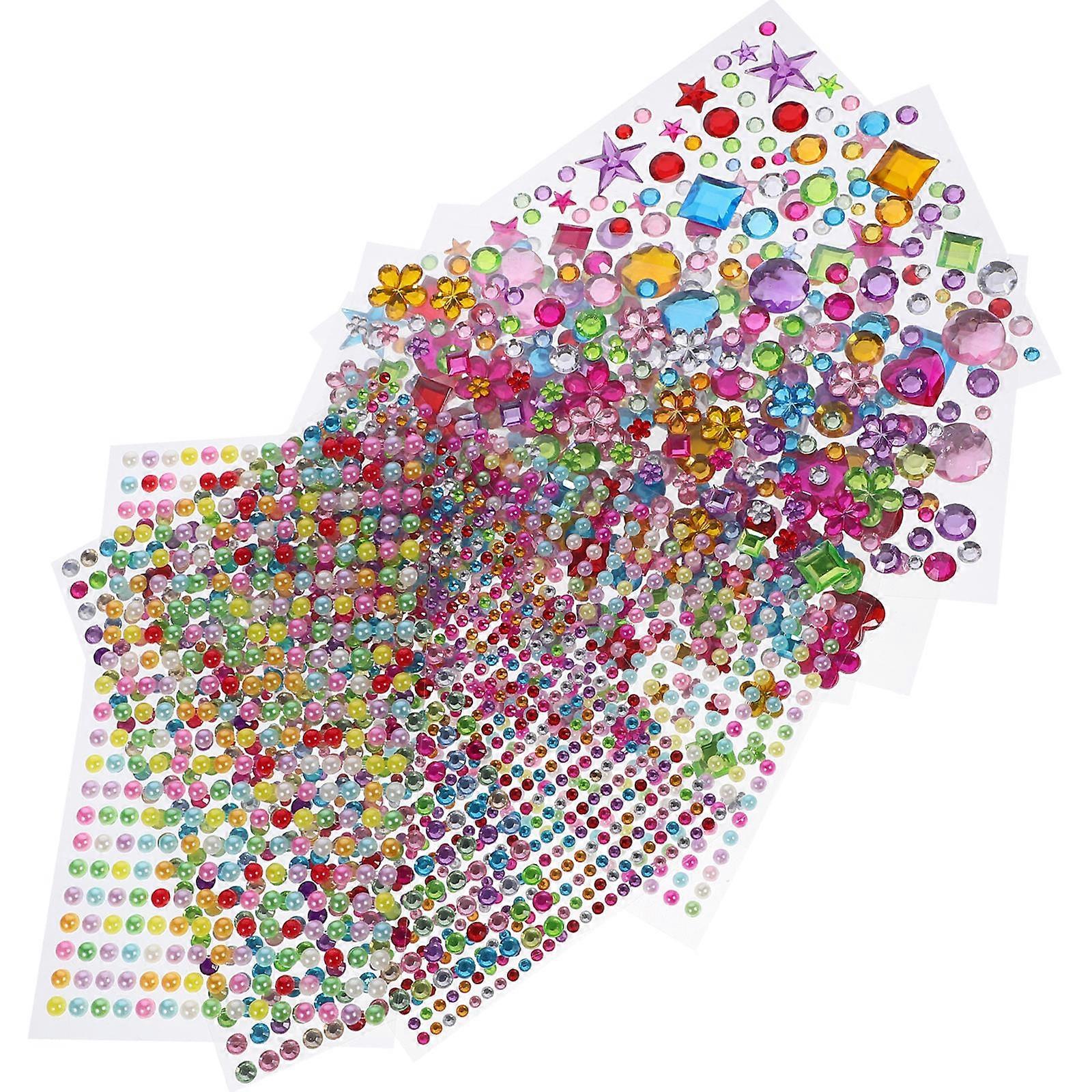Self Adhesive Rhinestone Stickers Mixed Style Craft Gems for DIY Projects Phone Cases Scrapbooks Makeup Decorations Strong Adhesion Various Surfaces