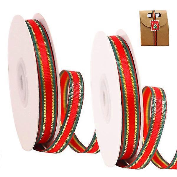 סרט חג המולד נייר עטיפת מתנה 2 גלילים (22 מ 'x 1 ס"מ)