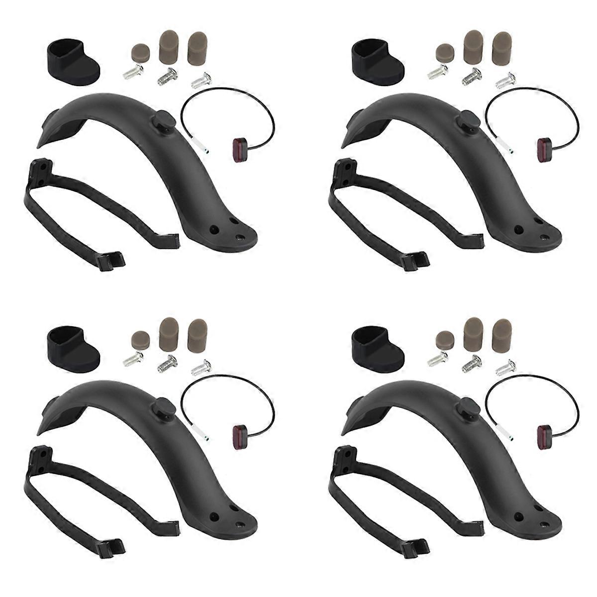 4X Rear Mudguard Guard + Bracket + Hook +Taillight for M365 Electric Scooter