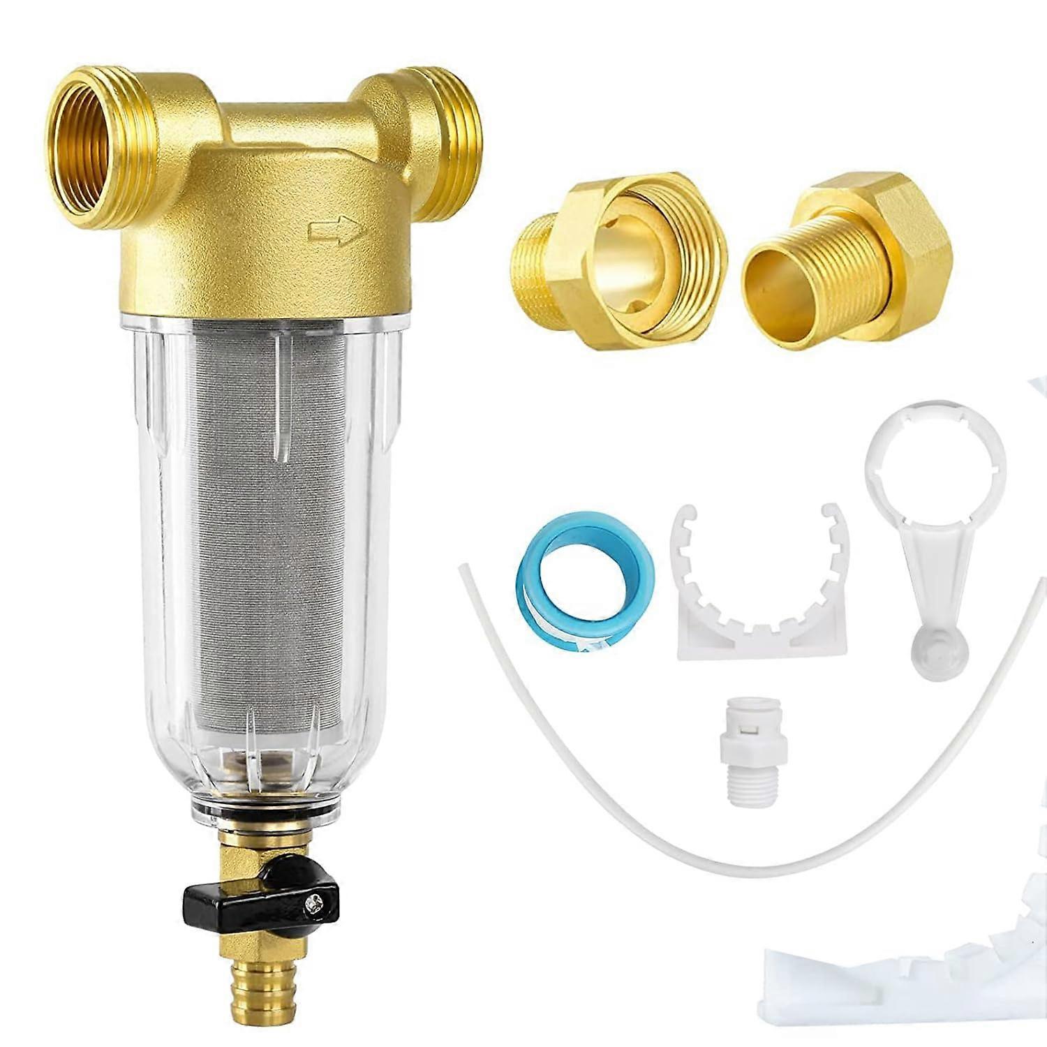 Water Filter Combination Spin-Down Sediment Filter Adapter Tap Fine Filter Replacement Softener Filter Pre-Filter