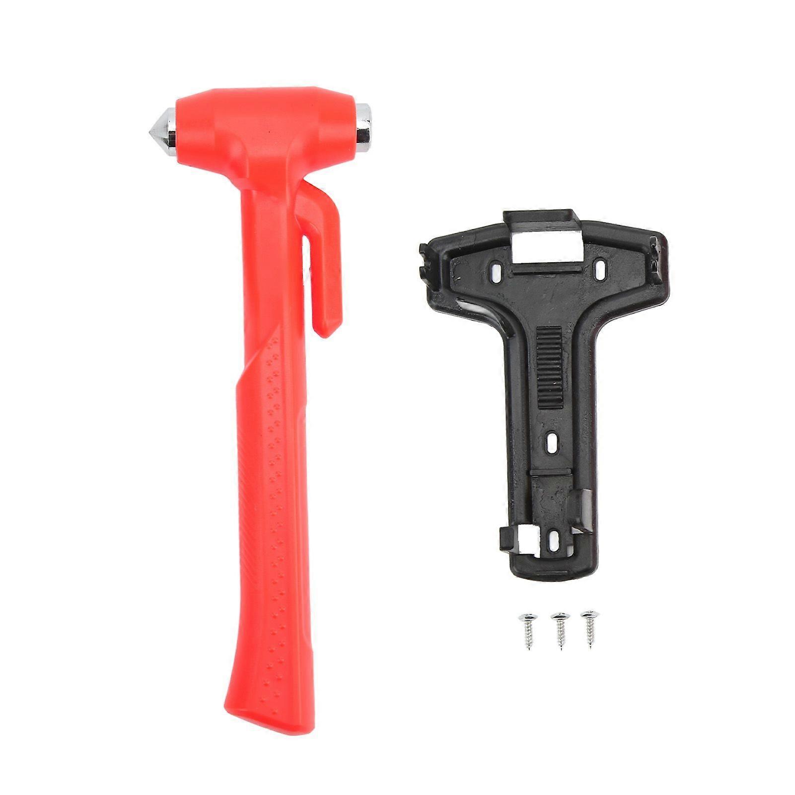 car and bus safety tool with window breaker and belt cutter