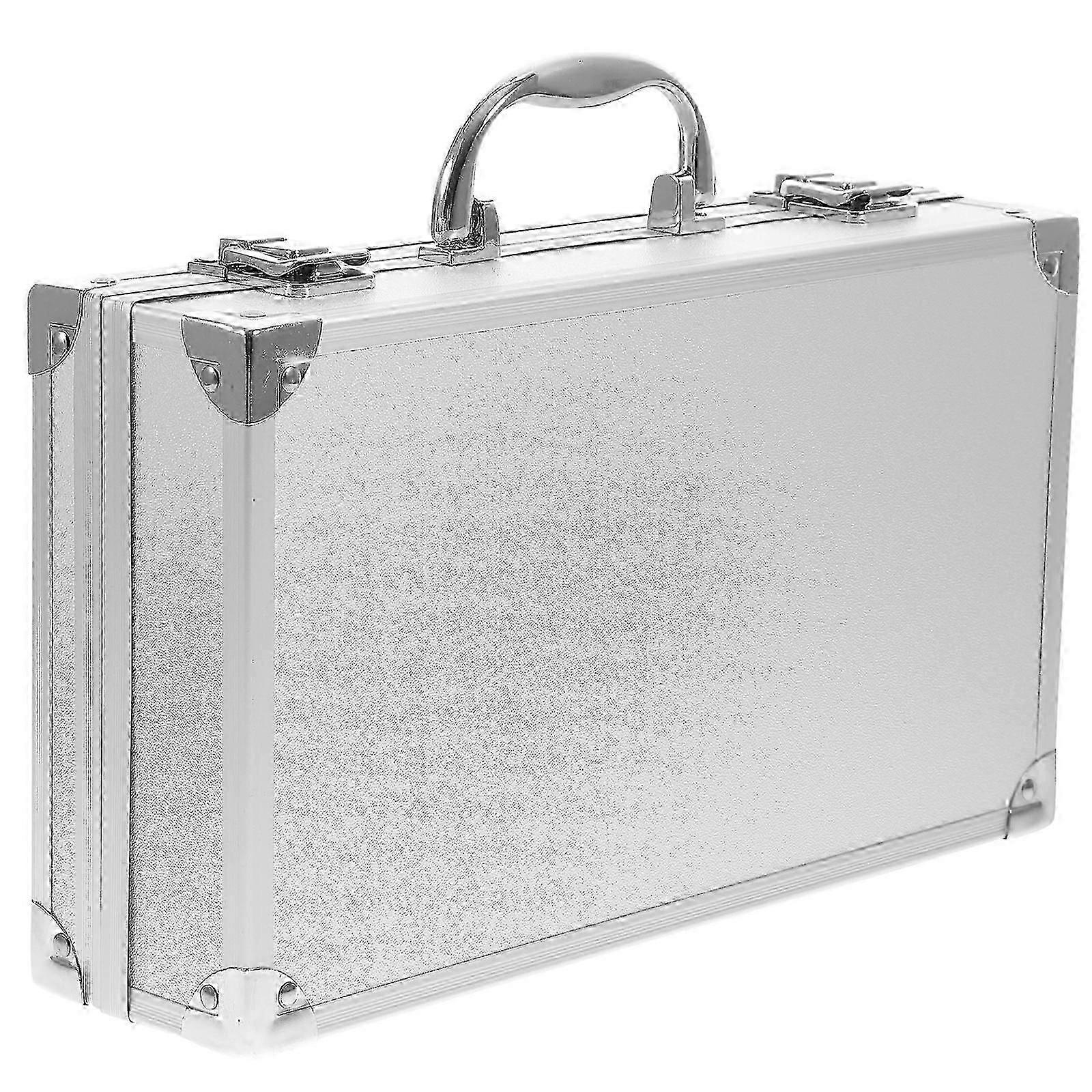 Aluminum Alloy Tool Case Multi-Purpose Storage Box 30x17cm Silver