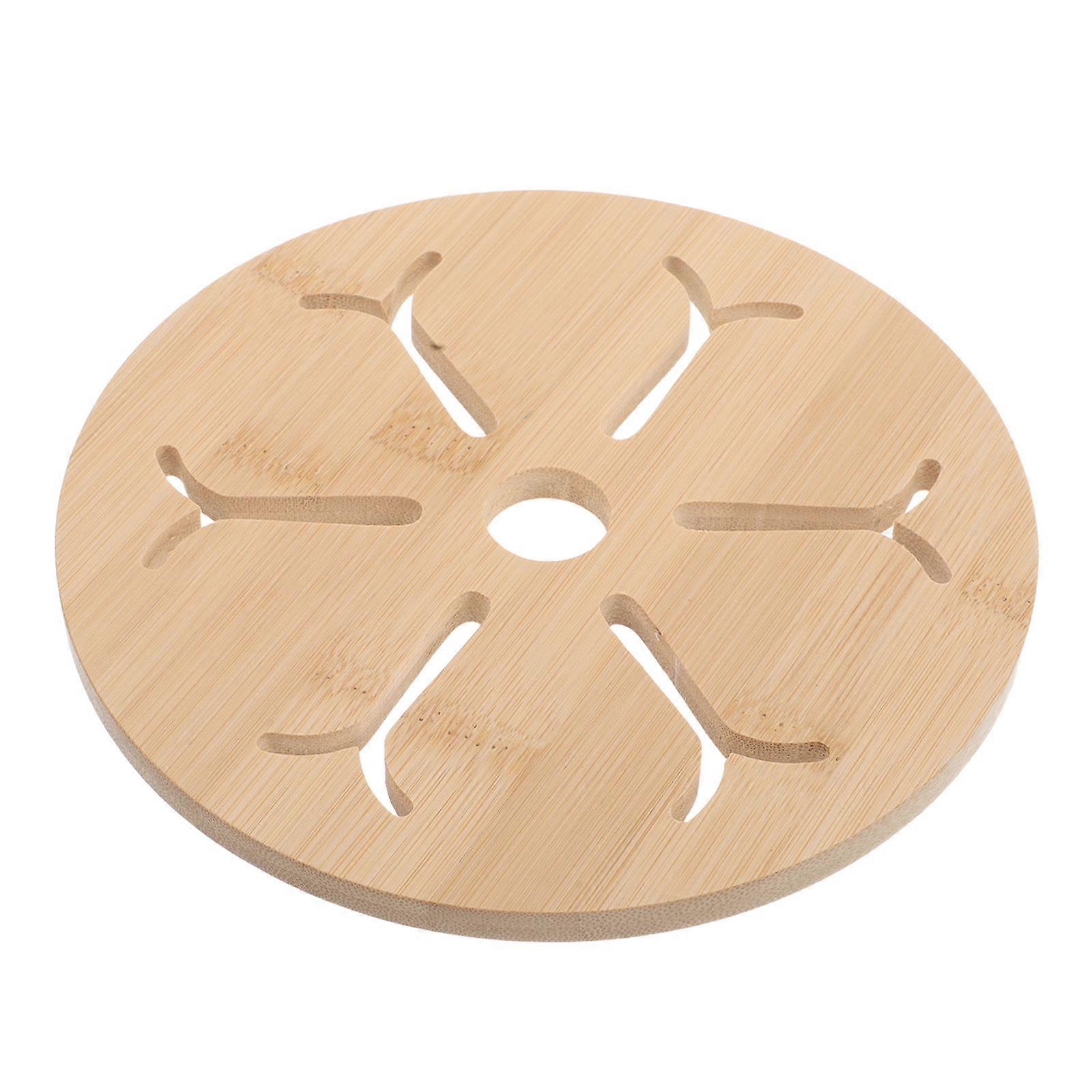 Bamboo Coasters for Cups Heat Resistant and Elegant Design Ideal for Desk or Table Protection Beige 3.5 Inches Diameter