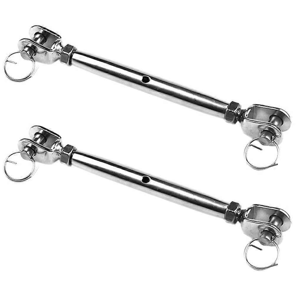 Heavy Duty Stainless Steel Turnbuckle for Wire Rope Silver Color Durable and Weatherproof 2 Pieces