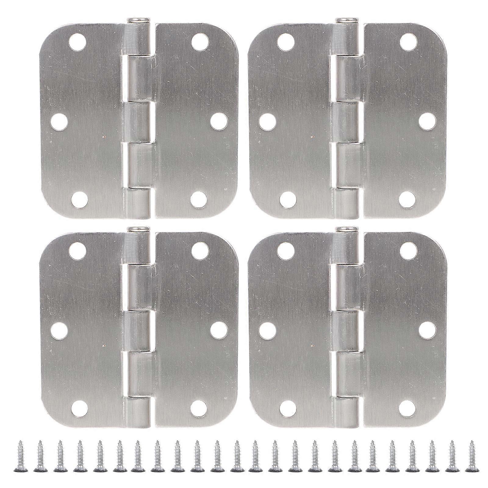 Resistant Door Hinges 4Pcs For Home Use Featuring 6-Hole Design And Smooth Functionality